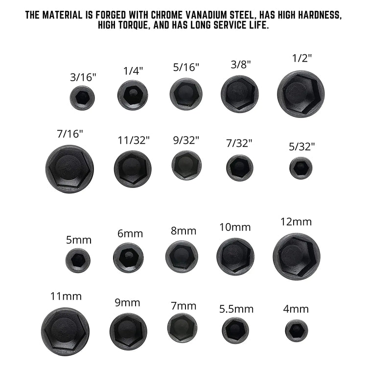 9 PCS/Set 5-13mm Screwdriver Drive Head Socket Wrench