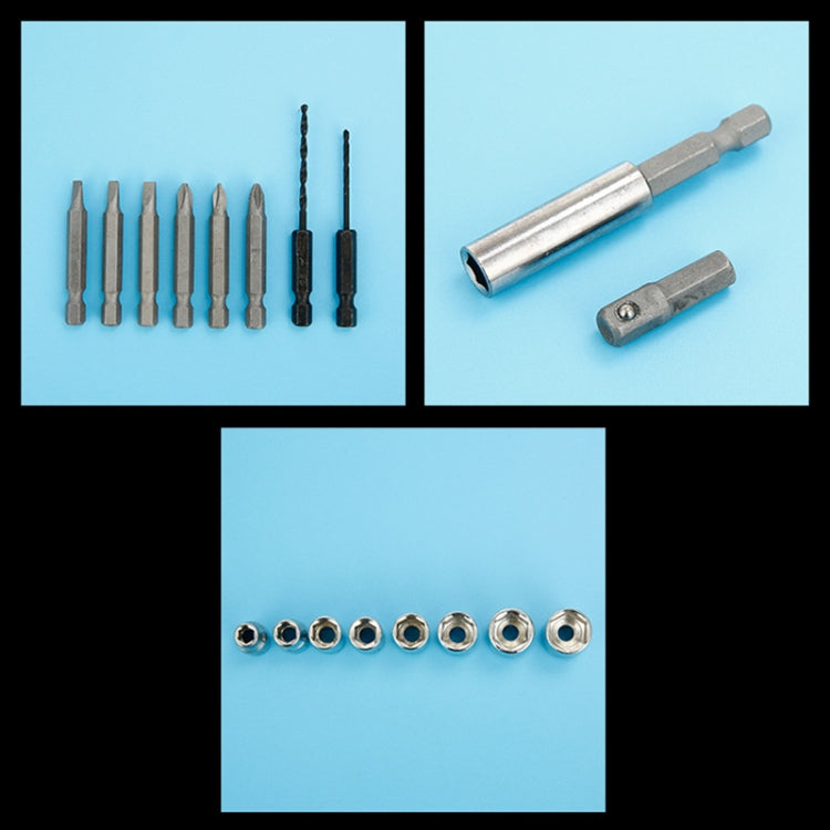 4.8V Multi-functional Household Electric Screwdriver Electric Drill Electric Screwdriver Set US Plug