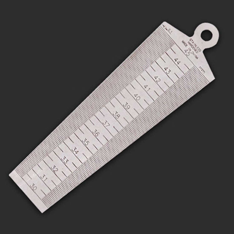 Wedge Feeler Gap 30-45mm Stainless Steel Ruler Inspection Taper Gauge Metric Imperial Measure Tool