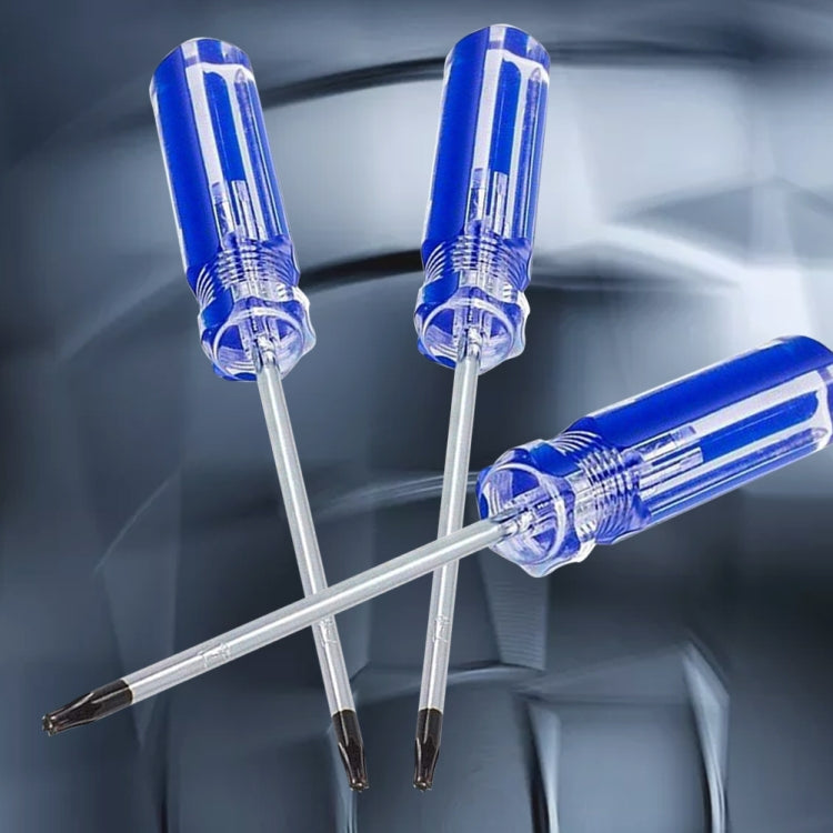 3pcs RZ-CT08 T8 Type Perforated Manual Plum Screwdriver, Random Color Delivery