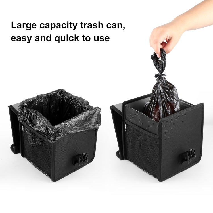 FUNADD Portable Folding Car Back Seat Hook Garbage Can Car Storage Box
