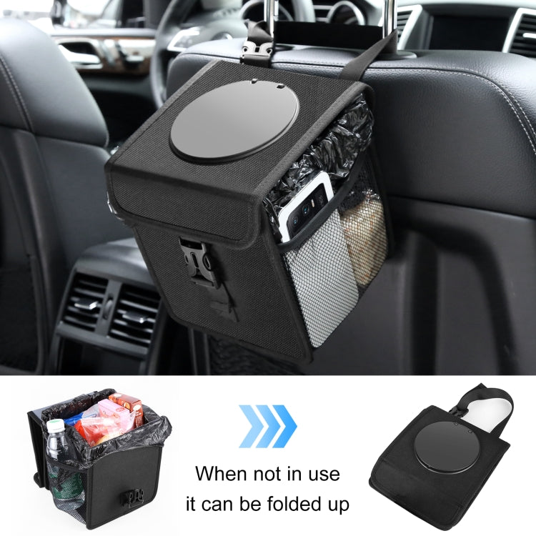 FUNADD Portable Folding Car Back Seat Hook Garbage Can Car Storage Box