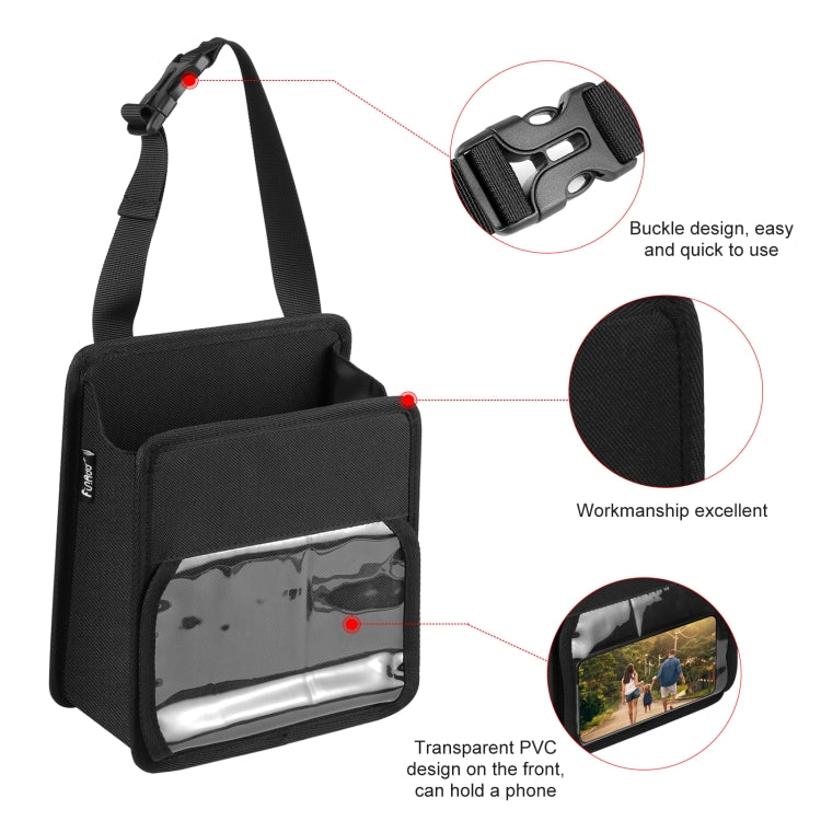 FUNADD Portable Folding Car Back Seat Hook Storage Box