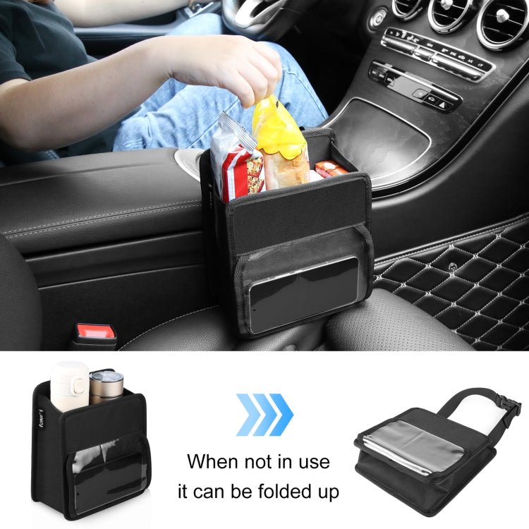 FUNADD Portable Folding Car Back Seat Hook Storage Box
