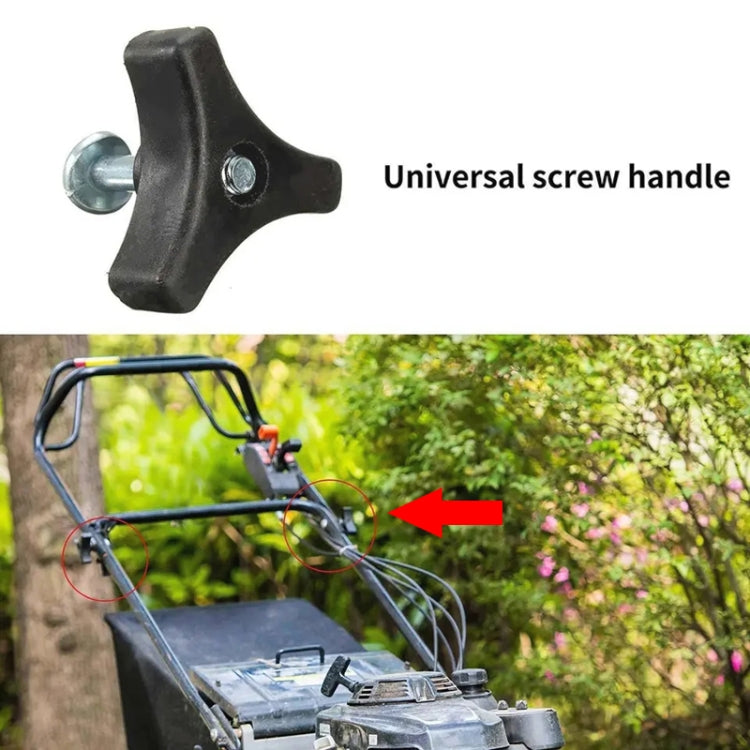 Lawn Mower Handle Bar Wheel Triangle Handle Knob with 5cm Screw