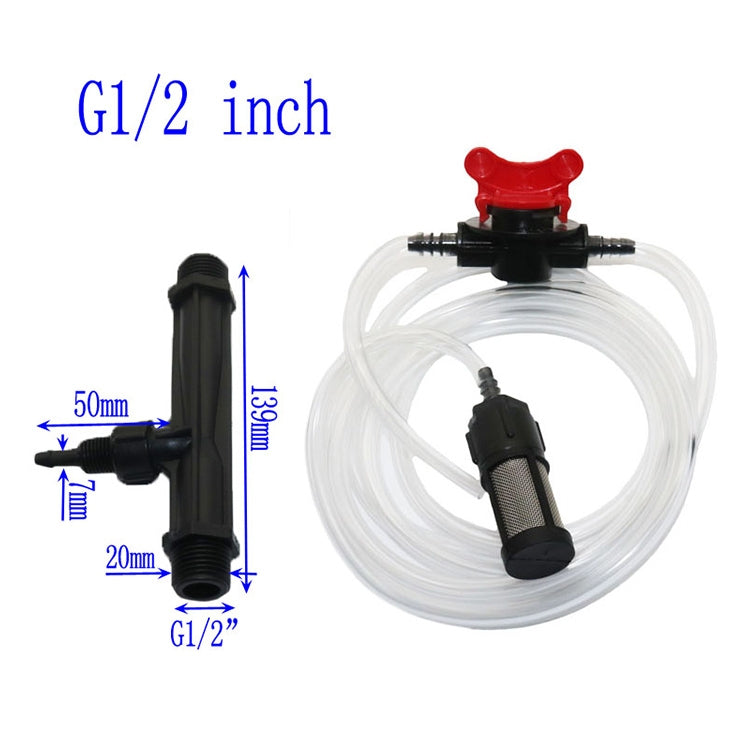 Venturi Fertilizer Applicator G1/2 Fertilizer and Filter Straw Kit with Four-point Connector