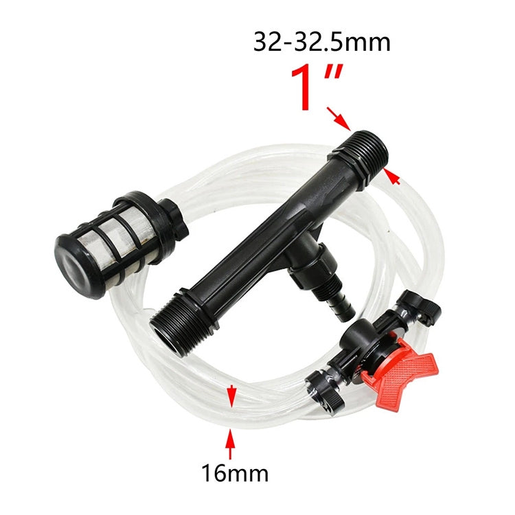 Venturi Fertilizer Applicator 1 inch Fertilizer and Filter Straw Kit with 1 Inch Connector Jet