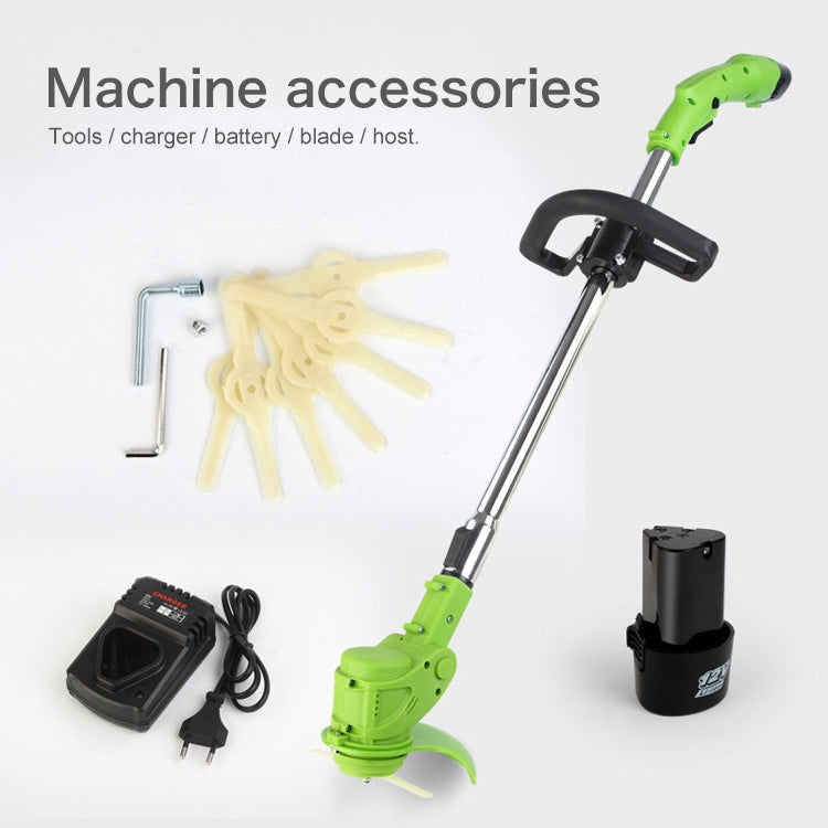 Portable Household Electric Lithium Battery Lawn Mower Weeder, EU Plug