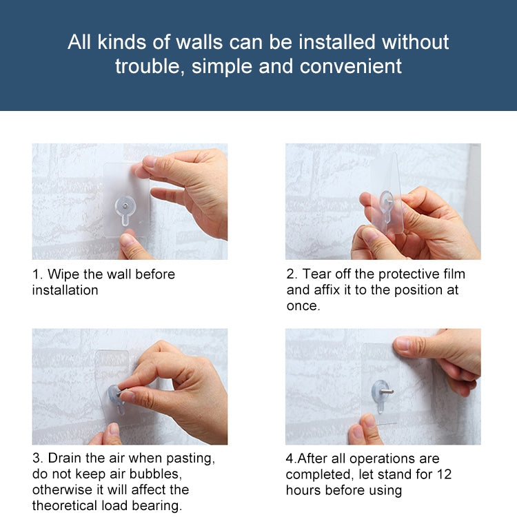 Screw Sticky Hook Wall Hanging Punch-free Wall Sticker Hook, Screw Length: 6mm