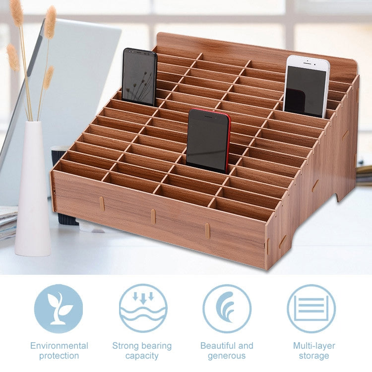 Wooden Multi-cell Mobile Phone Film Stand Desktop Accessories Display Rack, 14 Grids, Size: 21x17x16cm