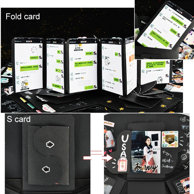 Heart Shape DIY Handmade Photo Album Surprise Explosion Bouncing Gift Box