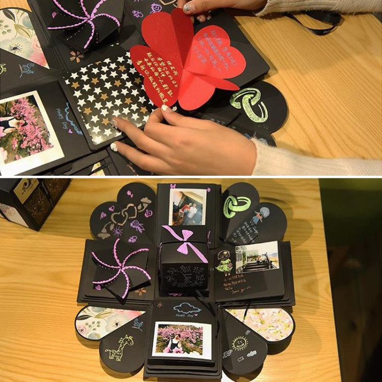 Creative DIY Handmade Photo Album Commemorative Book Surprise Explosion Gift Box, Finished + PVC Version