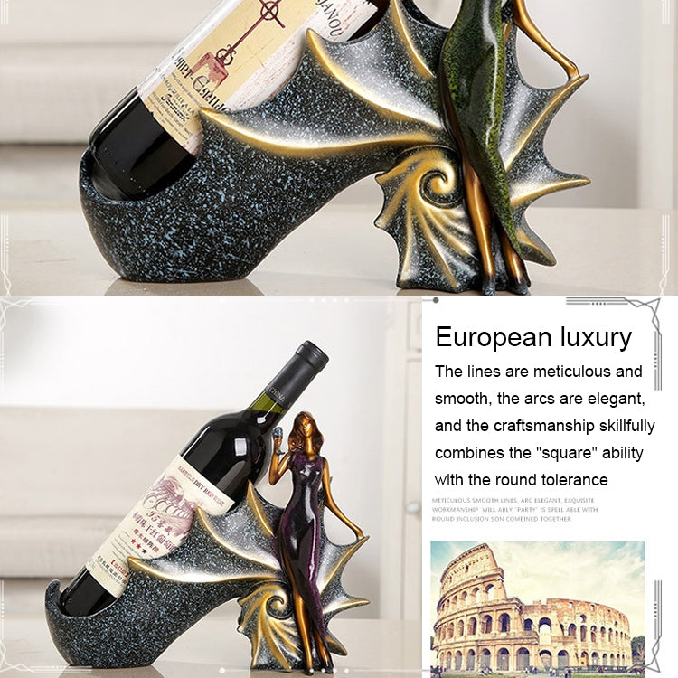 Blonde Shape Creative Red Wine Shelf Drain Rack Bottle Holder Ornament Resin Home Decoration