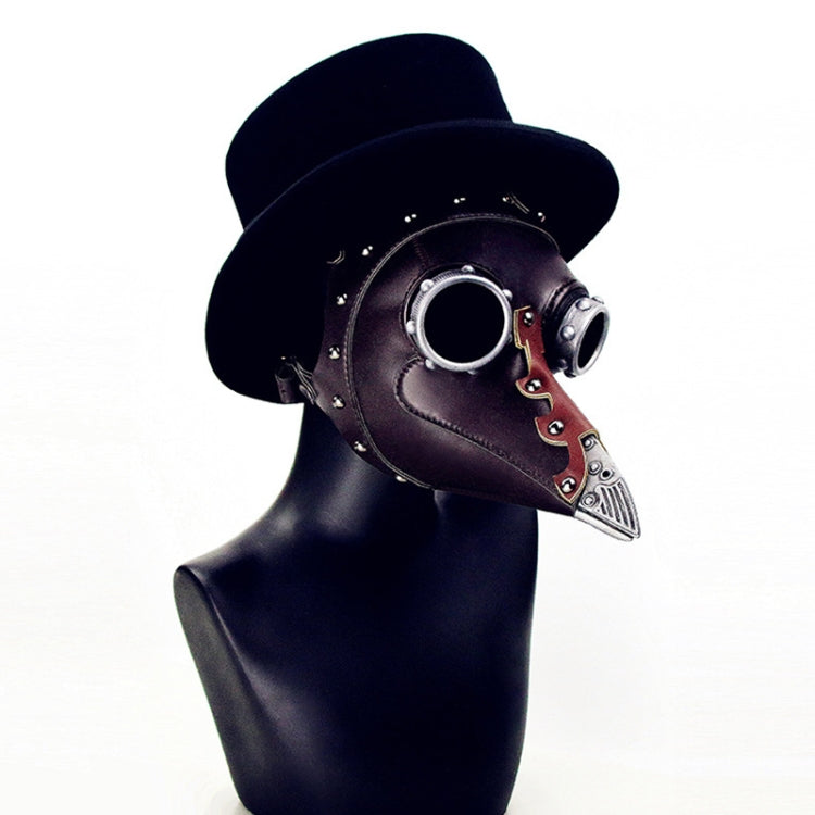 FHG103BN Halloween Metal + Leather Beak Shape Mask