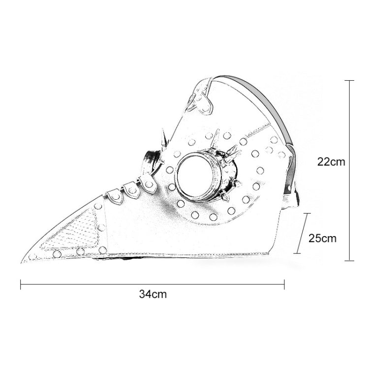 HG073 Halloween Barbed Spectacled Beak Shape Mask