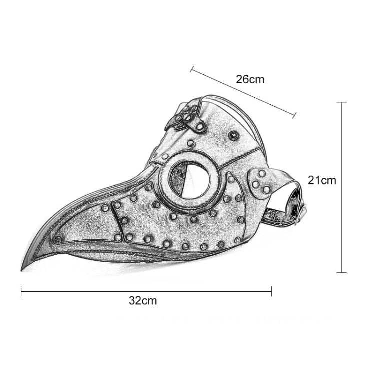 HG090 Halloween Two-color Stitching Beak Shape Mask