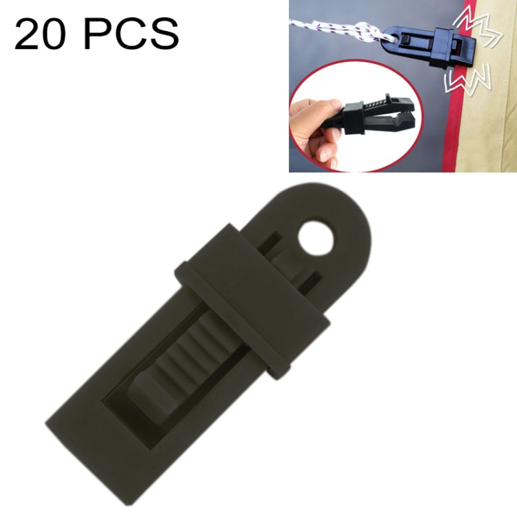 20 PCS Outdoor Tent Awnings Windproof Fixing Clip Multifunctional Wind Rope Buckle