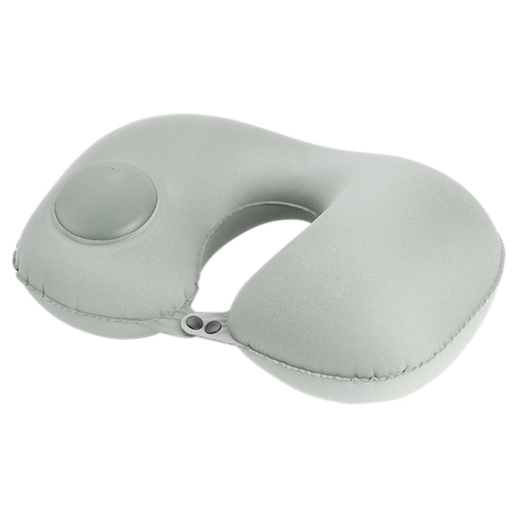 Portable Press Type Automatic Inflating Travel  U-shape Neck Pillow