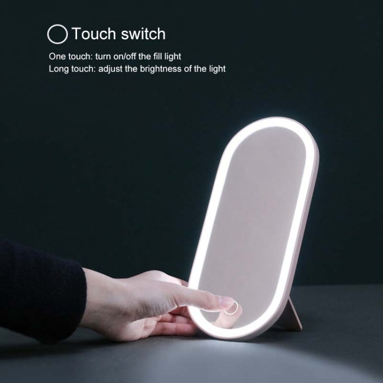 Portable Cosmetic Case Cosmetic Storage Box with Handle & Makeup Mirror & Table Lamp