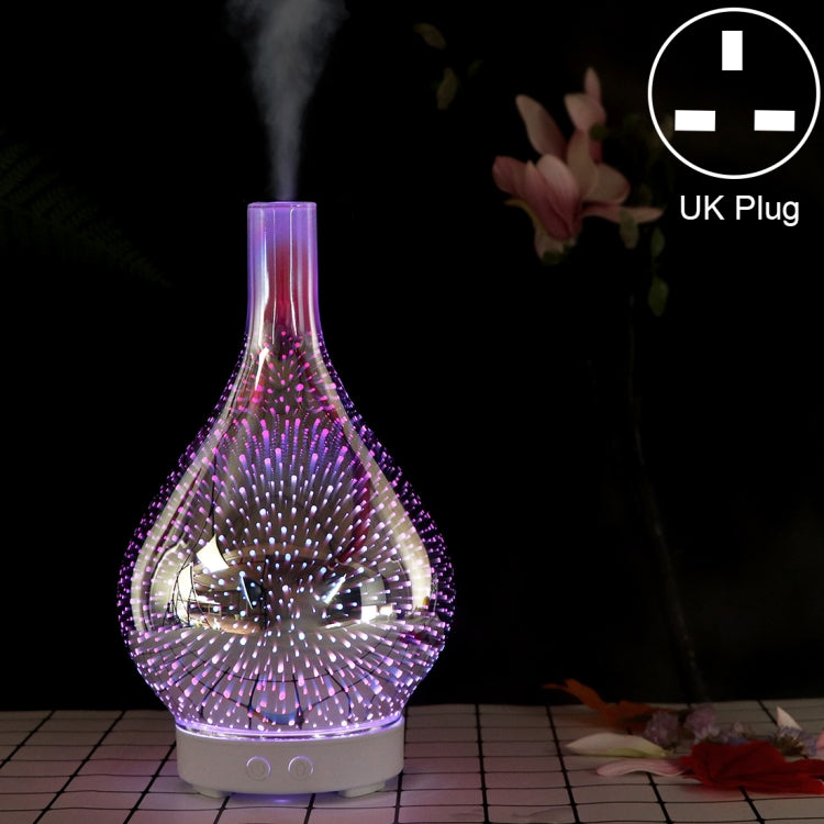 Mini 100ml Household Humidifier Ultrasonic Creative Purification 3D Glass Aromatherapy Machine Automatic Alcohol Sprayer, AU Plug