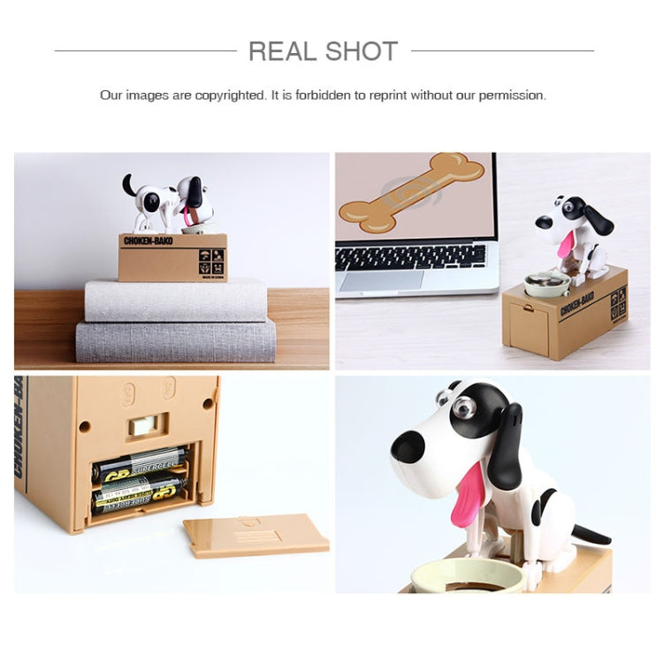Creative Cartoon Edacious Puppy Automatic Money Eating Coin Saving Box