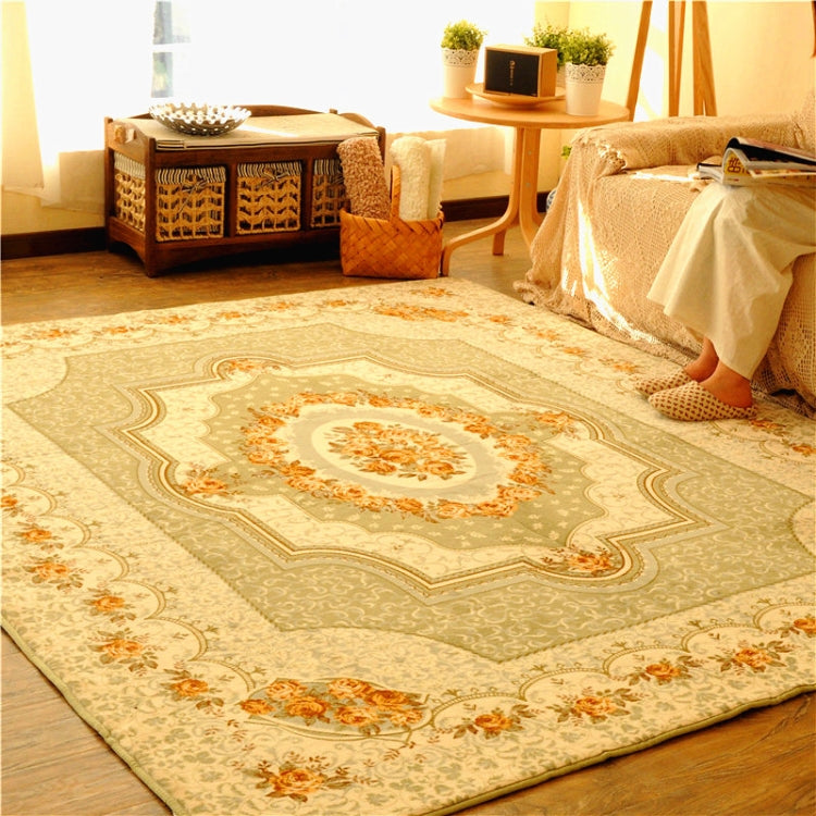 Rose Pattern Fuzzy Living Room Carpet Bedroom Bedside Mat, Size: 1.2m x 1.8m