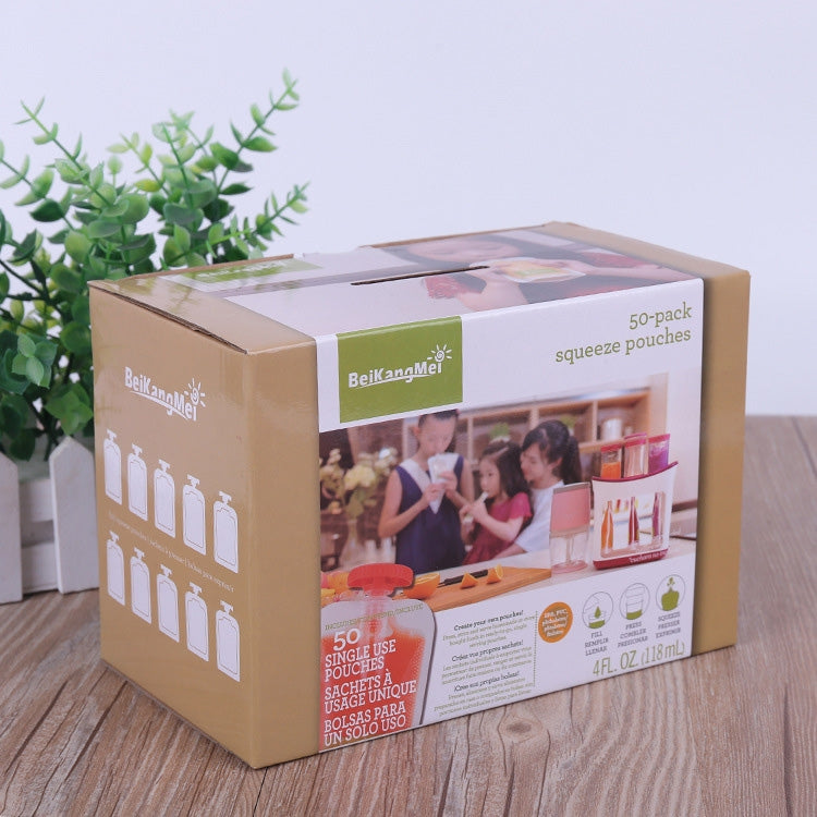 50 PCS Puree Extruder Squeeze Pouch Food Distribution Storage Bag, Compatible with HC14554 Food Dispenser