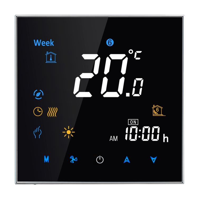 BHT-3001 16A Load Electronic Heating Type LCD Digital Heating Room Thermostat with Sensor, Display Clock / Temperature  / Time / Week / Heat etc.