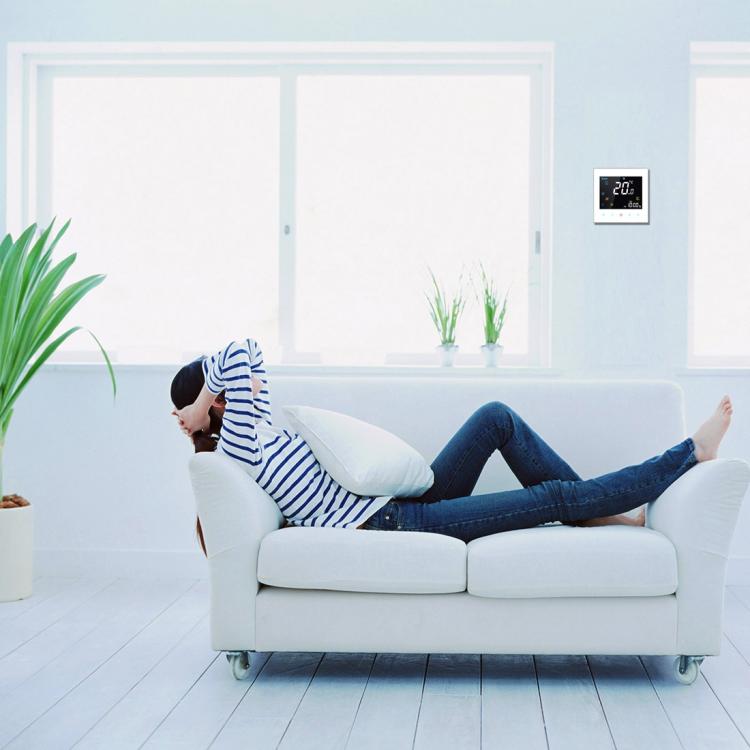 BHT-3001 16A Load Electronic Heating Type LCD Digital Heating Room Thermostat with Sensor, Display Clock / Temperature  / Time / Week / Heat etc.