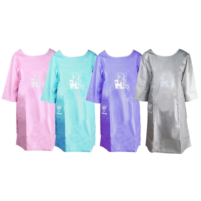 Half Sleeve Pet Apron Beauty Gown Pet Grooming Beautician Smock Waterproof Clothing Pet Store Aprons,L, Length: 95cm