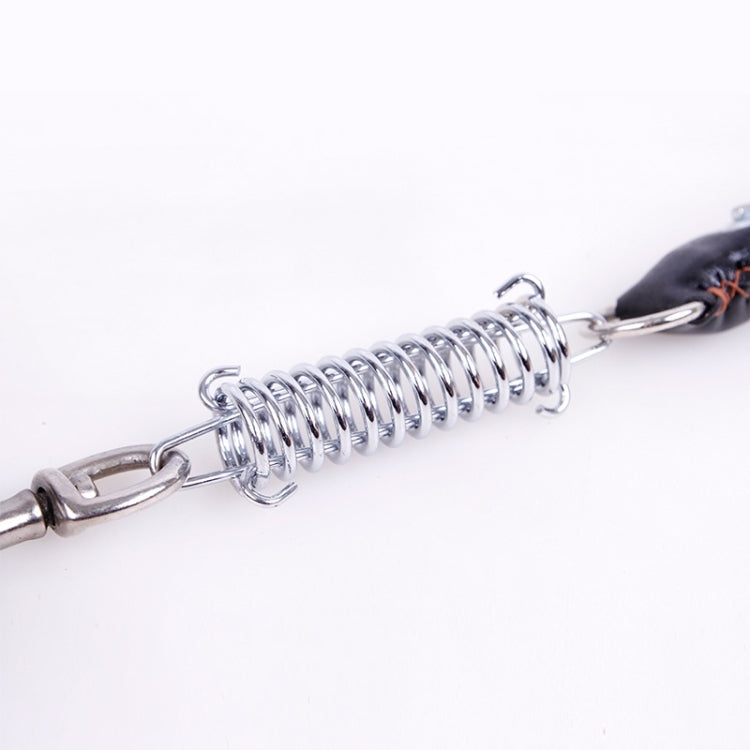 Cowhide Traction Belt Dog Collar Telescopic Dog Rope, Suitable For Medium and Large Dogs, M, Rope Length: 128cm Collar Size: 32-44cm