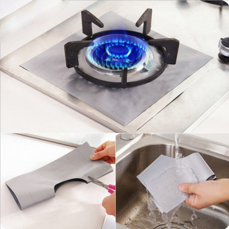 4 PCS Gas Furnace Surface Ultra-thin Fibre Material Stovetop Protective Cleaning Pad, Size: 27*27 cm (Black)