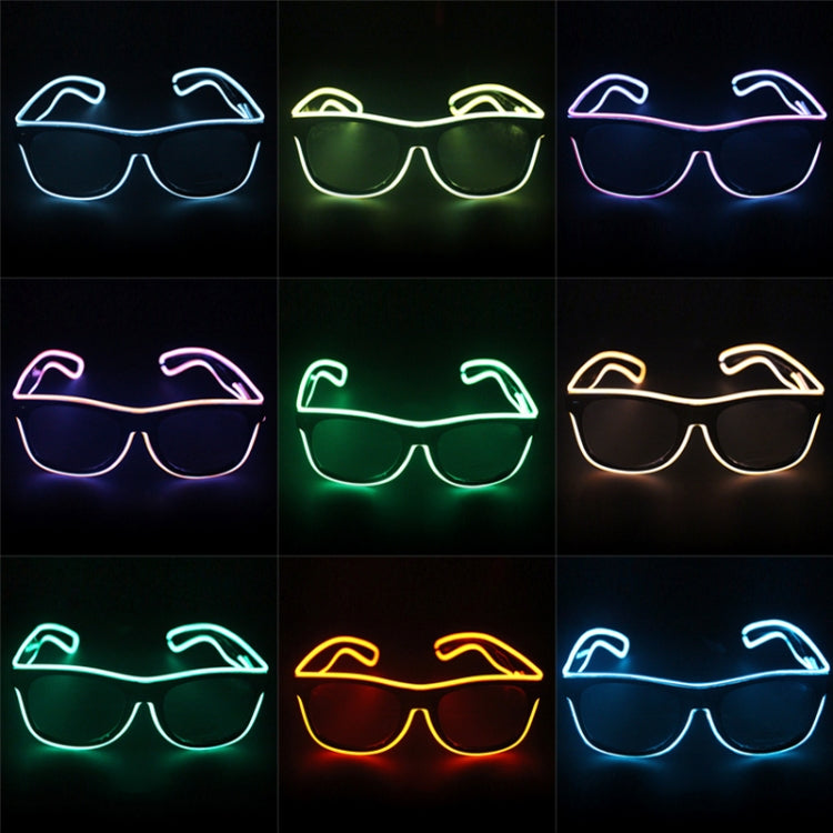 New Style LED Multi-color Fluorescent Glow Glasses EL Flashing Glasses, Sound Control Type, Random Color Delivery