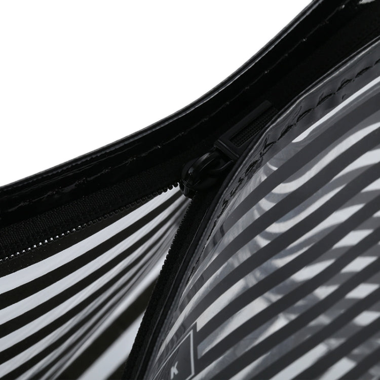 Stripe Style Portable Travel Cosmetic Organizer Bag, Size: 23*14*9cm, Random Color Delivery