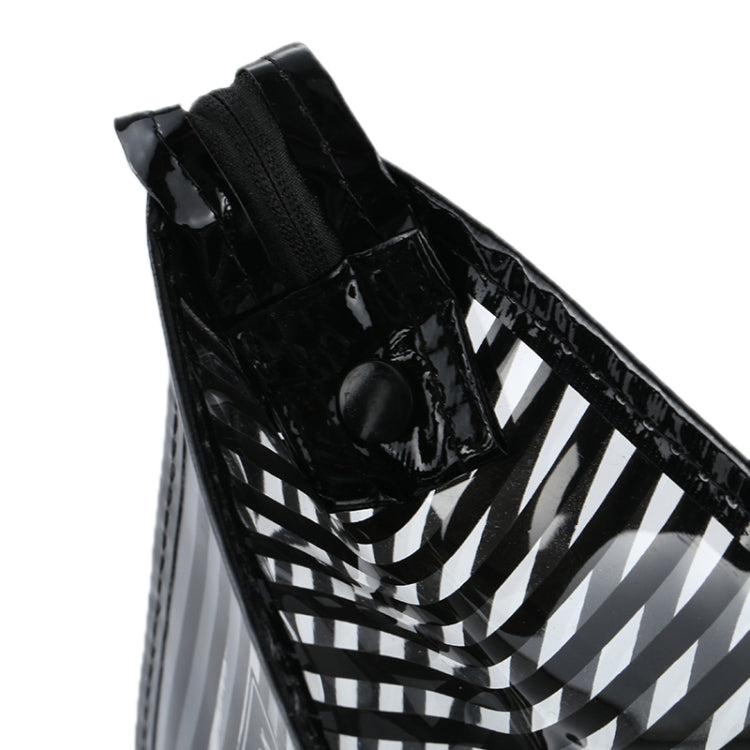 Stripe Style Portable Travel Cosmetic Organizer Bag, Size: 23*14*9cm, Random Color Delivery