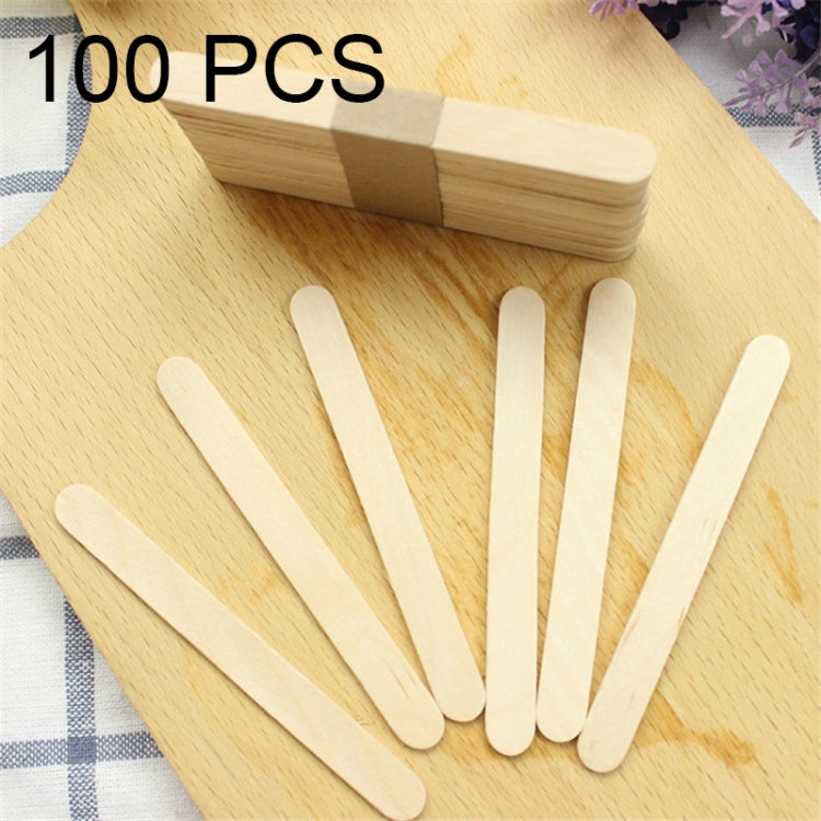 100 PCS 15cm Wooden Spatulas Wipe Wax Tools Ice-cream Bar Sticks