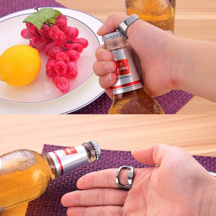 10pcs Ring Style Metal Beer Bottle & Can Opener, Inner Diameter: 2.2cm