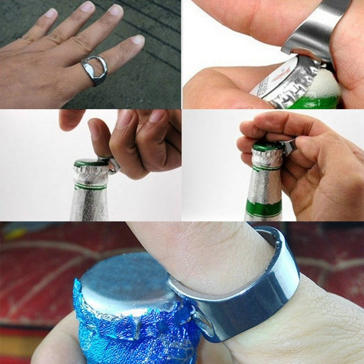 10pcs Ring Style Metal Beer Bottle & Can Opener, Inner Diameter: 2.2cm