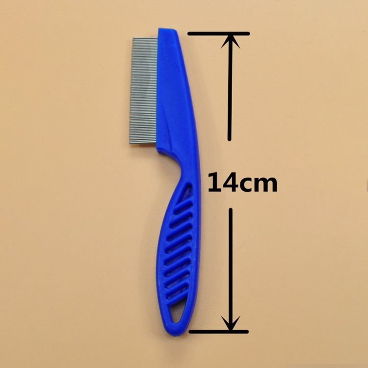 5 PCS Pet Cats Dogs Supplies Combs Fine Toothed Stainless Steel Needle Fleas Removal Combs, Length: 14cm
