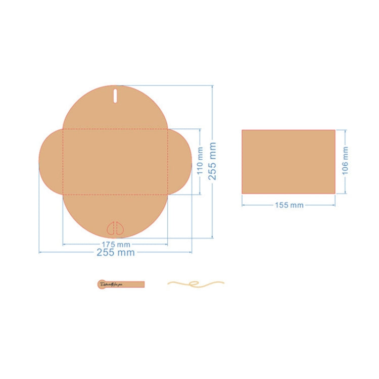 5 PCS Festival Creative DIY Retro Kraft Paper Handmade Large Dry Flower Greeting Card Birthday Card