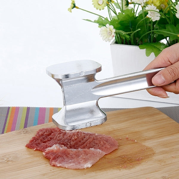 Aluminum Alloy Loose Tenderizers Meat Hammer Steak Pork Kitchen Tools, Large Size: 6.5 x 25.0cm