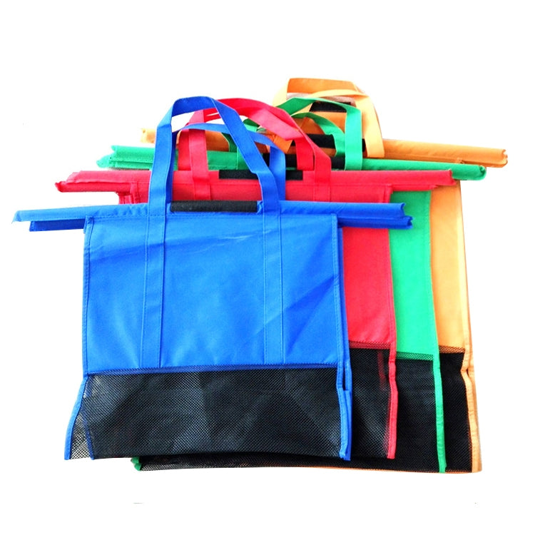 4 PCS / Set Supermarket Trolley Bags Non-Woven Portable Shopping Bags