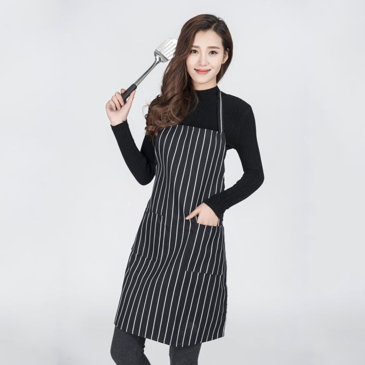 Black and White Stripes Unisex Chef Waiter Barista Aprons Work Aprons