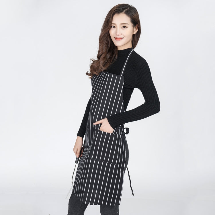 Black and White Stripes Unisex Chef Waiter Barista Aprons Work Aprons