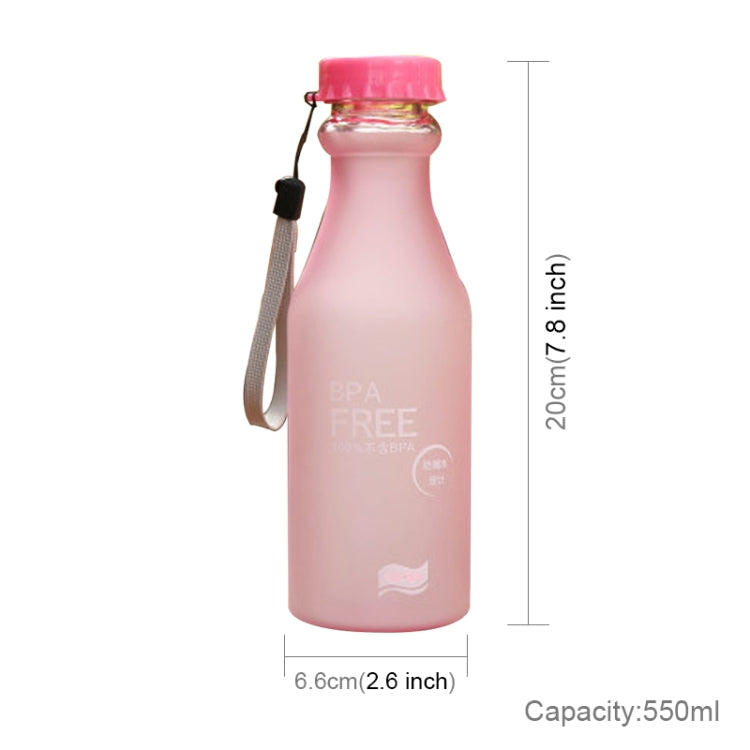 550ml Frost Leak-proof Plastic Portable Soda Bottle Sealed Simple Student Handy Beverage Bottle