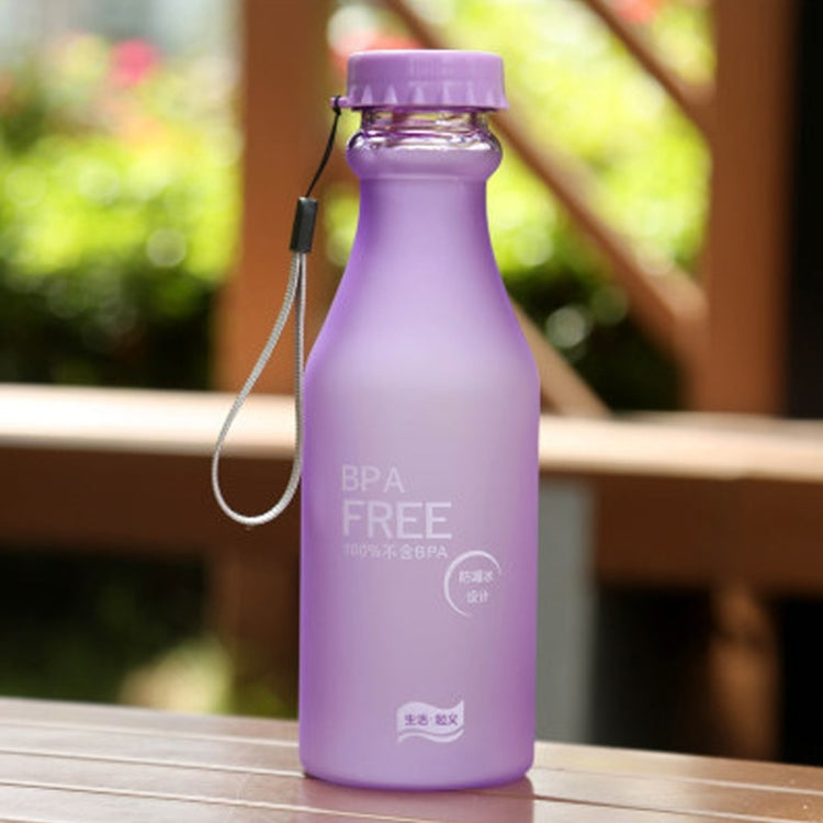 550ml Frost Leak-proof Plastic Portable Soda Bottle Sealed Simple Student Handy Beverage Bottle