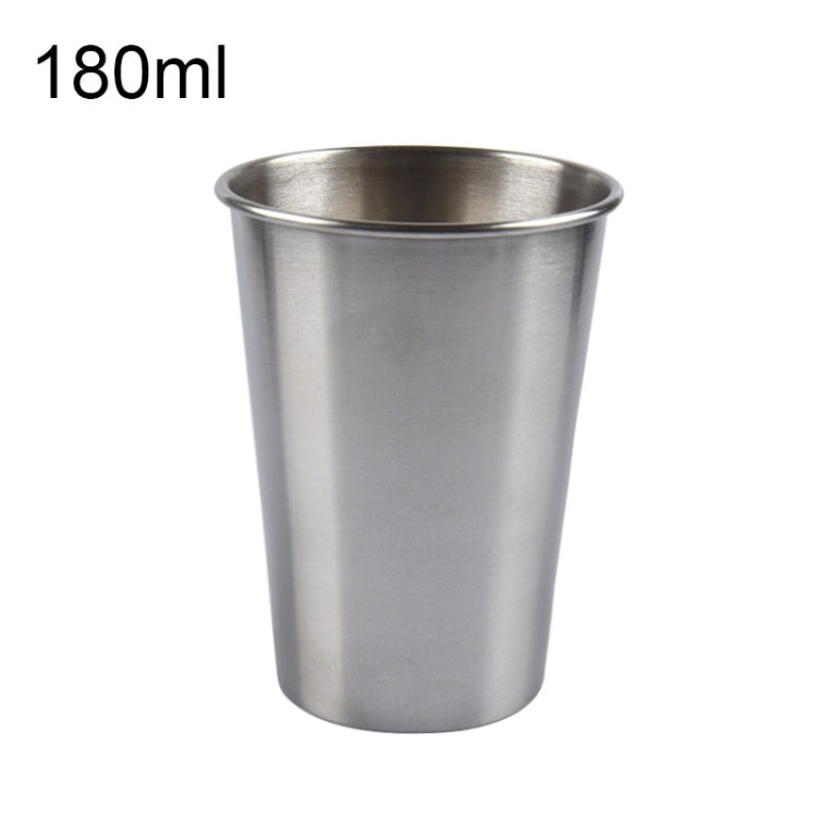 180ml Single Wall Electropolished Stainless Steel Brief Wine Cup(Silver)