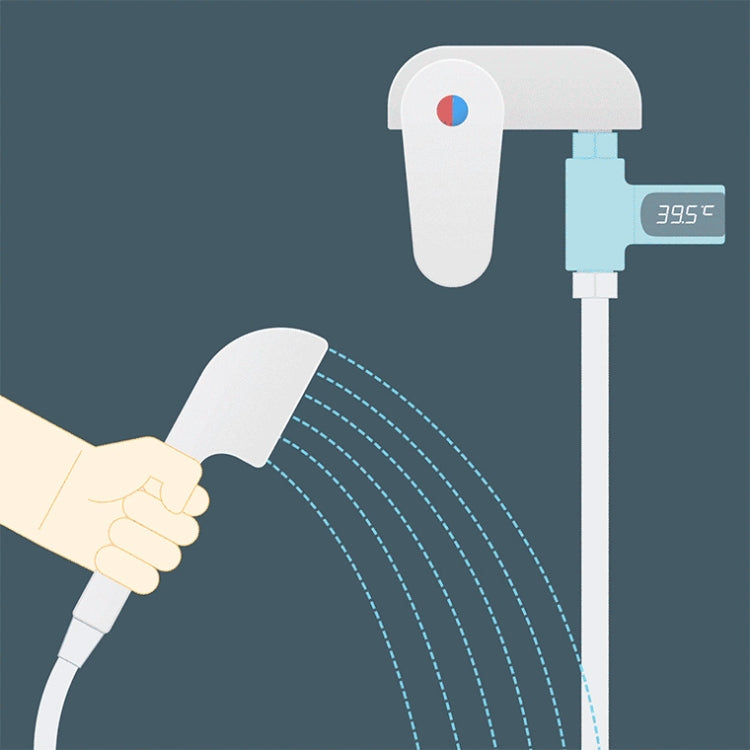 BD-LS-01 Baby Showering 360 Degree Rotatable LED Display Passive Water Thermometer