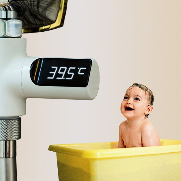 BD-LS-01 Baby Showering 360 Degree Rotatable LED Display Passive Water Thermometer