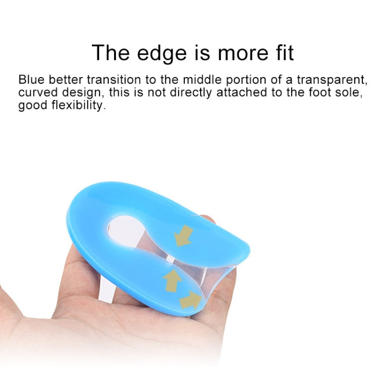 U-shaped Heel Pad Soft and Comfortable Shock Absorption Silicone Pad Insole, Size: S(30-34 Yards)